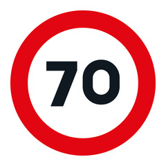 RESTRICTION SIGNS, R-301 - Maximum Speed 70 - PNG