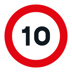 RESTRICTION SIGNS, R-301 - Maximum Speed 10 - PNG