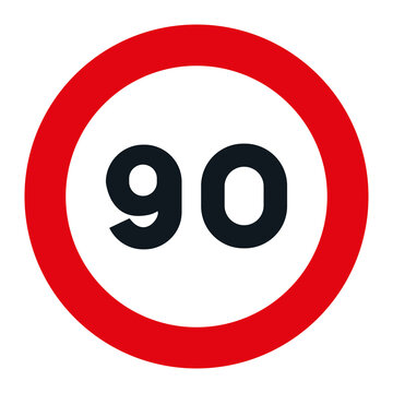 RESTRICTION SIGNS, R-301 - Maximum Speed 90 - PNG