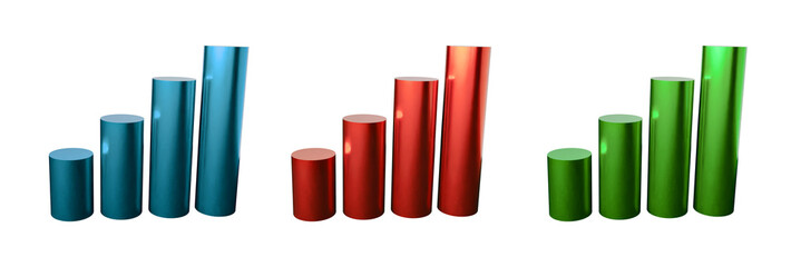 3d stats bars transparent png