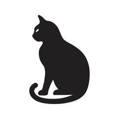 cat silhouette vector icon