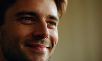 Emotional Extreme Close-Up of a German Man Saying Goodbye