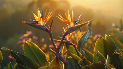 Bird of Paradise a South African plant with unique flowers grown as an ornament