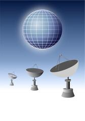 satellite radio earth observation technology vector