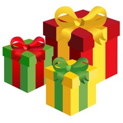 gift boxes vector isolated