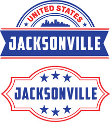Jacksonville Florida Vector Set