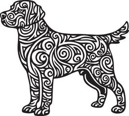 Labrador Dog Intricate Vector Illustration