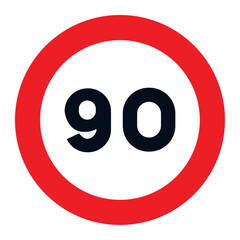 RESTRICTION SIGNS, R-301 - Maximum Speed 90