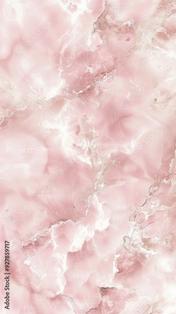 Poster The light pink marble displays delicate patterns with a shimmering effect, perfect for enhancing stylish interiors or design projects