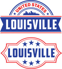 Louisville Kentucky Vector Set