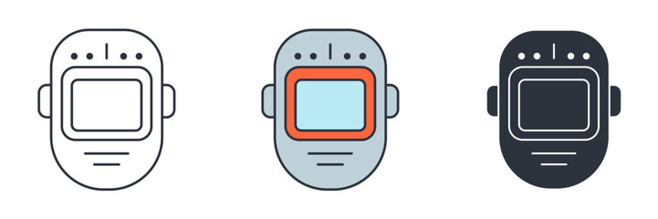 Welding Mask icon symbol vector illustration isolated on white background