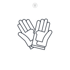 Work Gloves icon symbol vector illustration isolated on white background