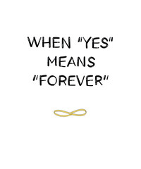 When Yes means forever wedding postcard