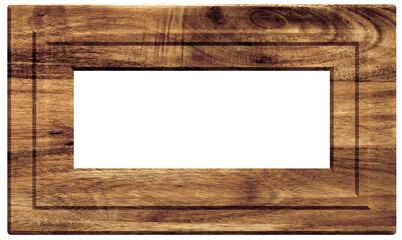 Blank wall hanging square wooden picture and photo frame