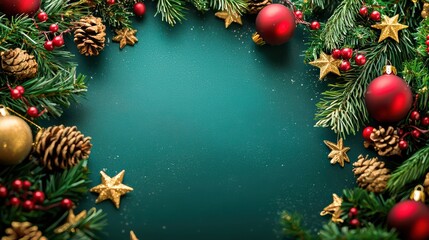 Christmas elements for social media banners with a festive holiday background and space for your wishes.