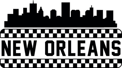 New Orleans Skyline Silhouette Vector