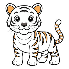 Tiger line art vector
