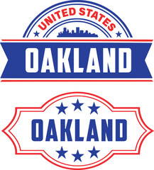 Oakland California Vector Set