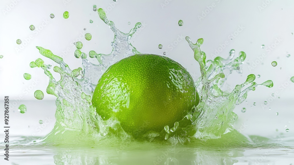 Wall mural lime in water