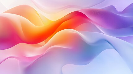 Obraz premium Abstract colorful wavy background with pink, yellow, orange and blue gradient.