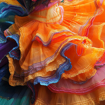 Hispanic Dress Skirt Swirl.