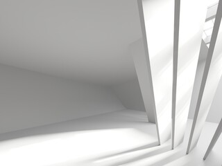 Obraz premium Abstract light corridor interior. Futuristic architecture background