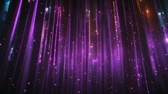 Tiny glittering strings hanging from the ceiling each one representing a different possible dimension according to superstring theory.