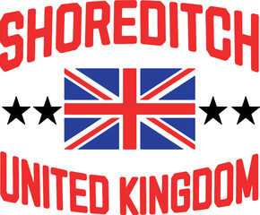 Shoreditch London United Kingdom Vector