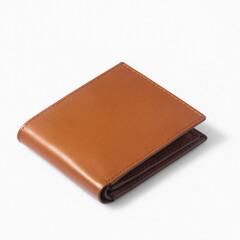 Brown Leather men's bifold wallet
