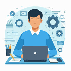 businessman with laptop