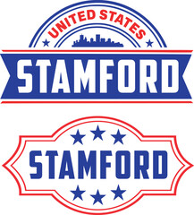 Stamford Connecticut Vector Set