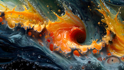 Multicolor liquid  splash 