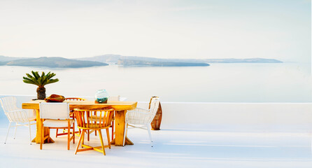 breakfast with caldera view