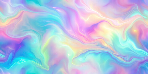 Pastel Ombre Watercolor Gradient Background with Iridescent Hologram Effects for Brochure, Banner, or Wallpaper