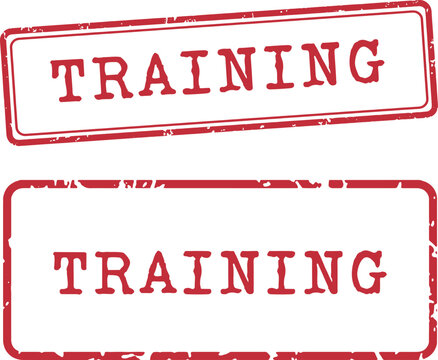 Training Rubber Stamp Vector Set