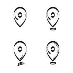 location icon illustration design, icon designed for web and app, hand drawn style design