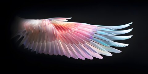 Fototapeta premium metallic bird wing