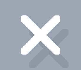 Obraz premium Vector icon of white color with shadow on gray background