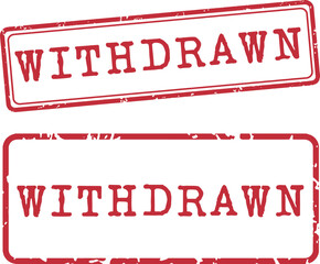 Withdrawn Rubber Stamp Vector Set