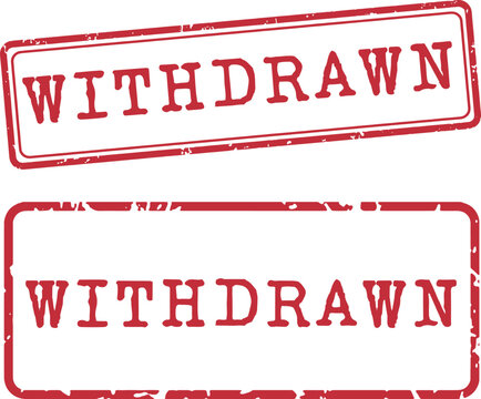 Withdrawn Rubber Stamp Vector Set