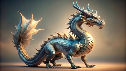 Obraz premium majestic dragon in realistic digital art