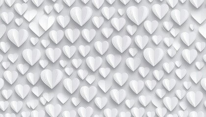 seamless pattern of white hearts. paper hearts