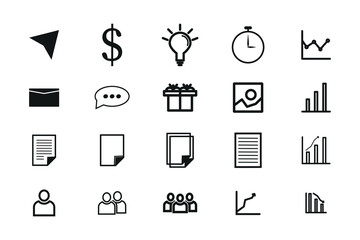 Business thin line stroke icons, business process, commerce, learning, industry, customer service