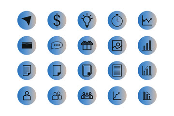 Business thin line stroke icons, business process, commerce, learning, industry, customer service