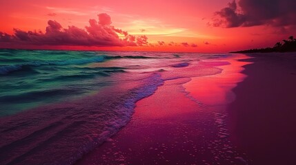 sunset on the beach