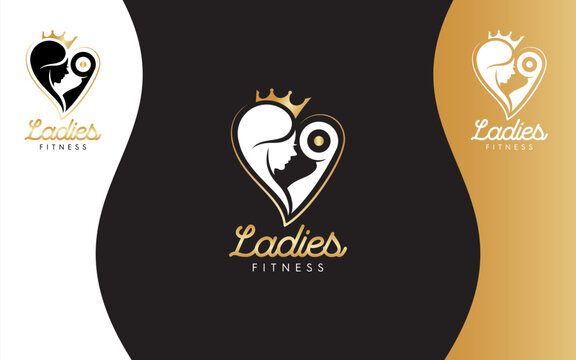 Woman Fitness and Gym modern logo