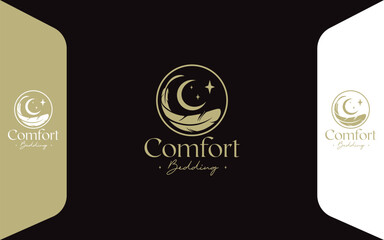 Bedding Comfort Night Modern Logo