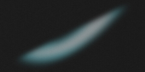 Dark grainy black background, glowing blue abstract noise texture shape on black banner 