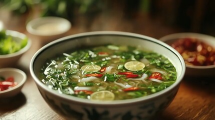 The national cuisine of Vietnam: Vietnamese Lau soup. 