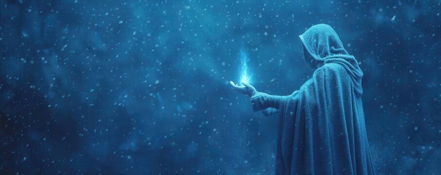 Ice sorceress casting frosty spells, frost magic, elemental cold